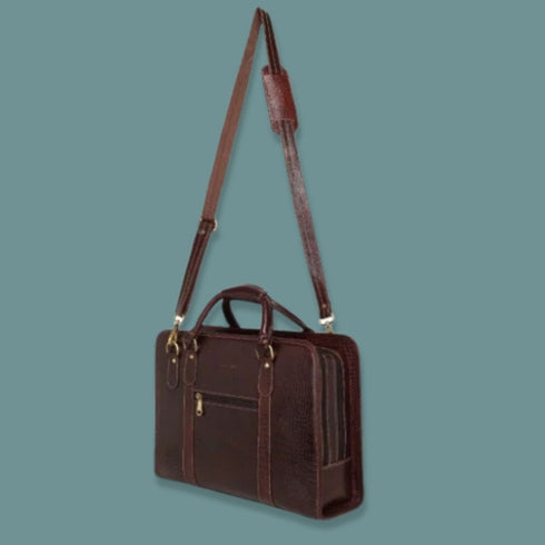 Daksh Genuine Leather Briefcase Laptop Bag Mozri